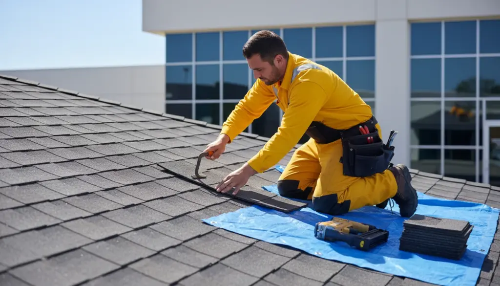 Carsoncity Roofing wind damage repair (shingle blow-off) services -  Carson